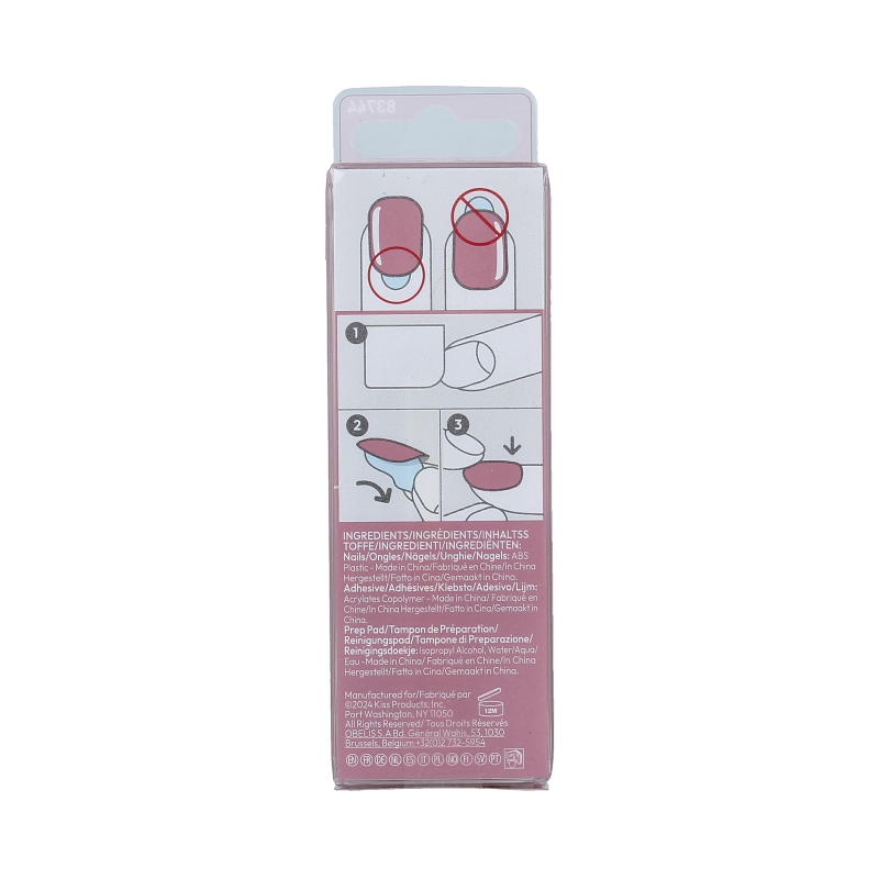 Kiss Impress color Petal Pink make-up set with various beauty products, designed for a natural, pink-toned look.