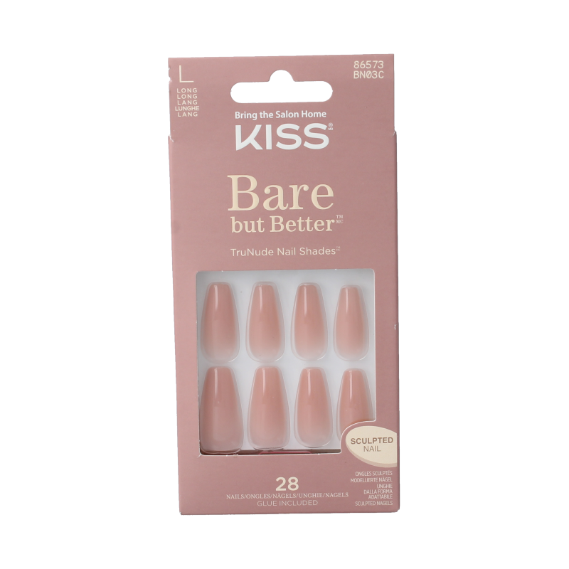 Kiss Bare But Better Nude Glow makeup set with natural-toned shades in a compact for a luminous look