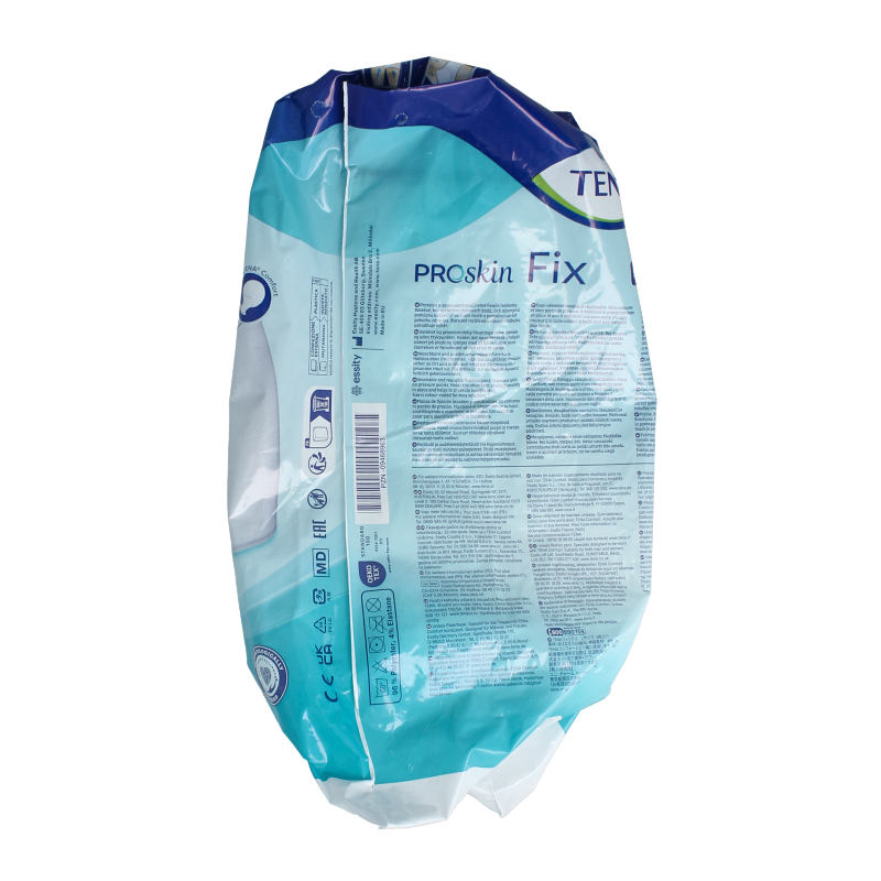 Tena Fix premium incontinence fixation belt, size L, shown in white, designed for secure support and comfort.