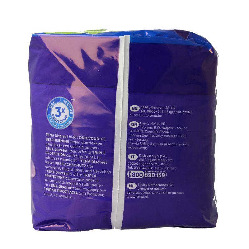 Tena Lady Maxi Night incontinence pads, pack of 6, featuring absorbent material and discreet design for overnight protection.