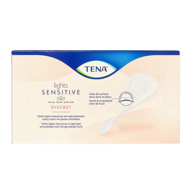 Tena Lights inlegkruisjes incontinentie pads, 28 stuk, soft and discreet for daily use in a compact package