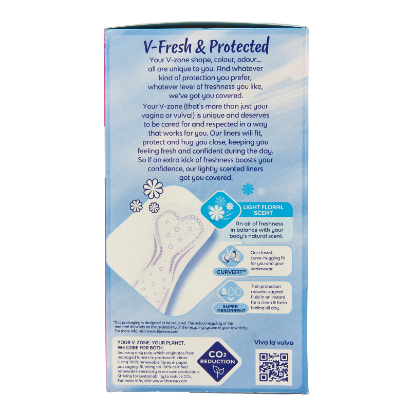 Libresse Inlegkruisjes daily fresh normaal, 32 pack, feminine panty liners with fresh scent, designed for everyday comfort.