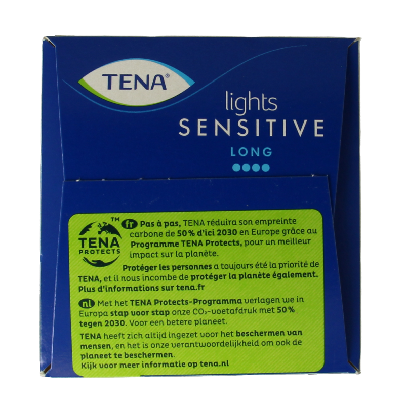 Tena Lights long incontinence liners, pack of 20, designed for discreet protection and comfort.