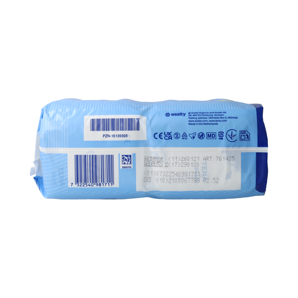 Tena Comfort Mini Plus incontinent pads, 30 pack, with discreet absorbent design for light incontinence protection.