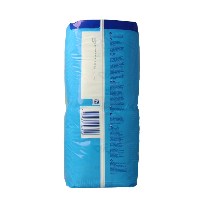 Tena Comfort mini super incontinent pads stacked in packaging, designed for discreet incontinence protection.