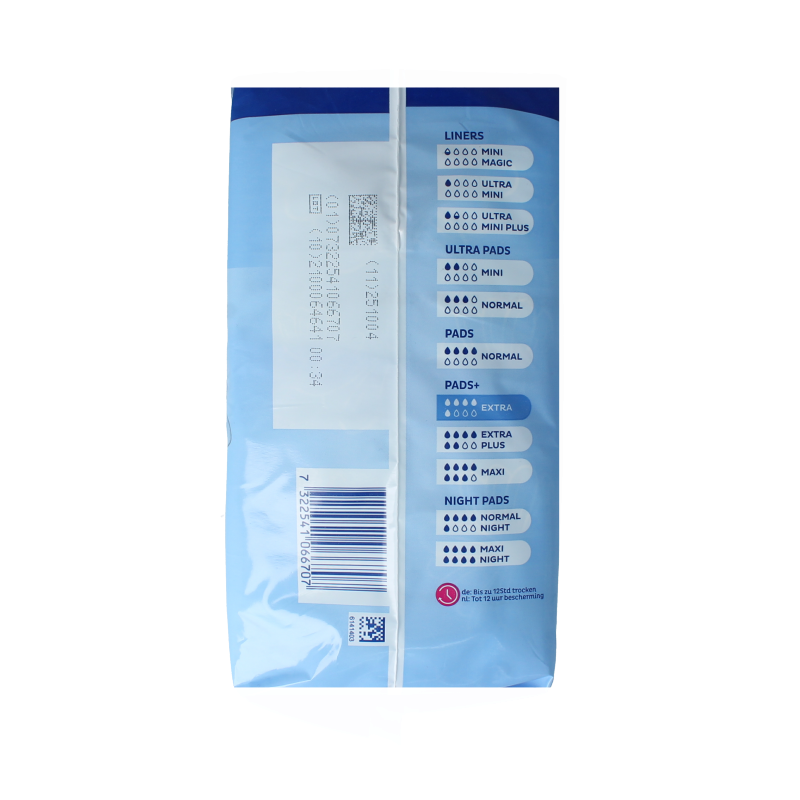 Tena Discreet Extra incontinence pads, pack of 20, with discreet design for secure and comfortable protection.
