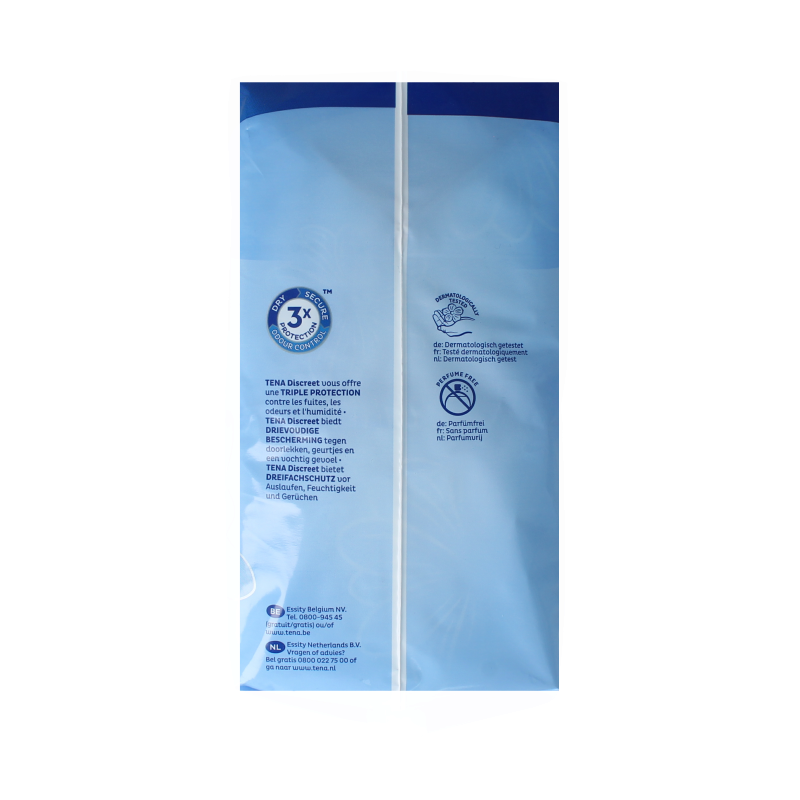 Tena Discreet Extra incontinence pads, pack of 20, featuring discreet design and absorbent core for reliable protection.
