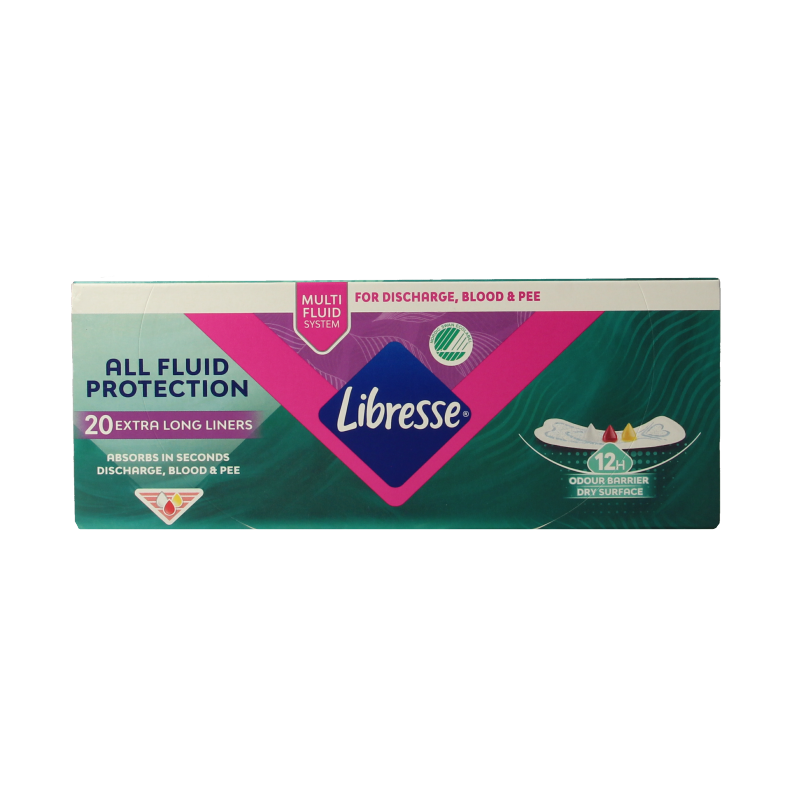 Libresse extra protect XL inlegkruisjes for women, pack of 20, with soft, absorbent material for comfortable protection