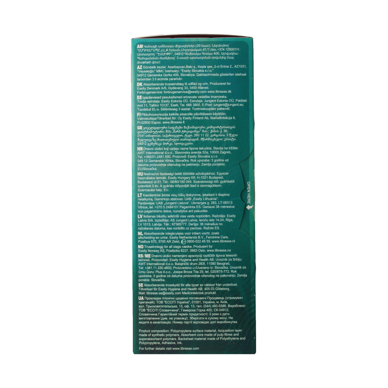 Libresse Extra Protect XL inlegkruisjes with 20 pieces, soft feminine hygiene pads for added comfort and protection