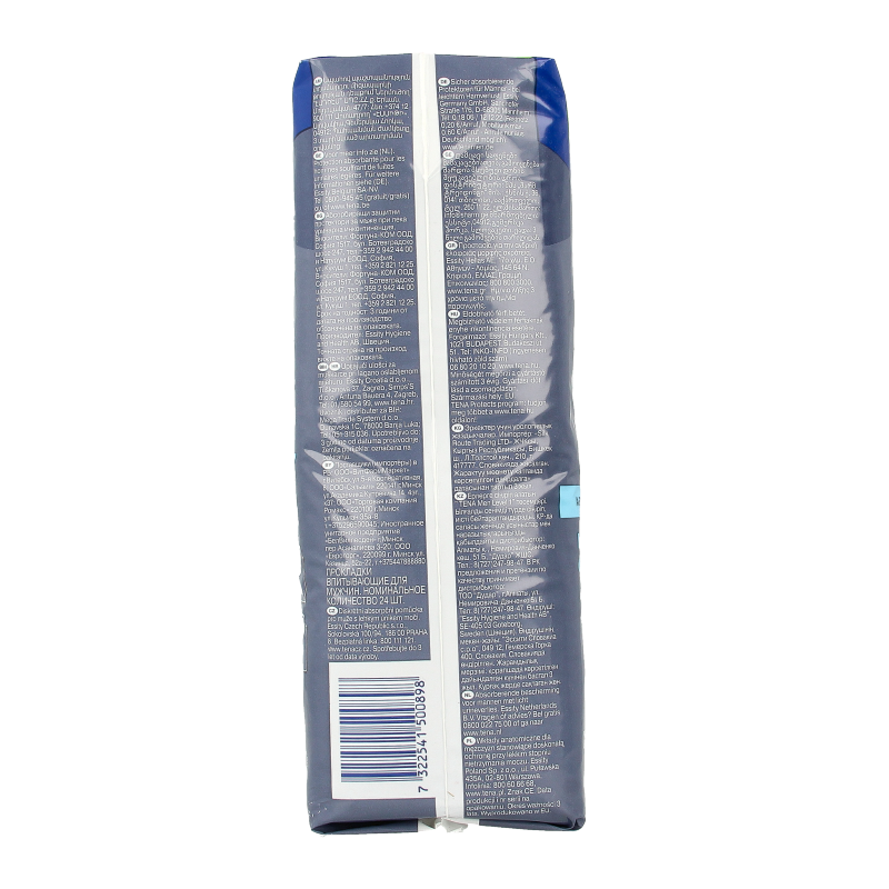Tena Men level 1 incontinence pads, pack of 24, featuring discreet design and absorbent protection for men