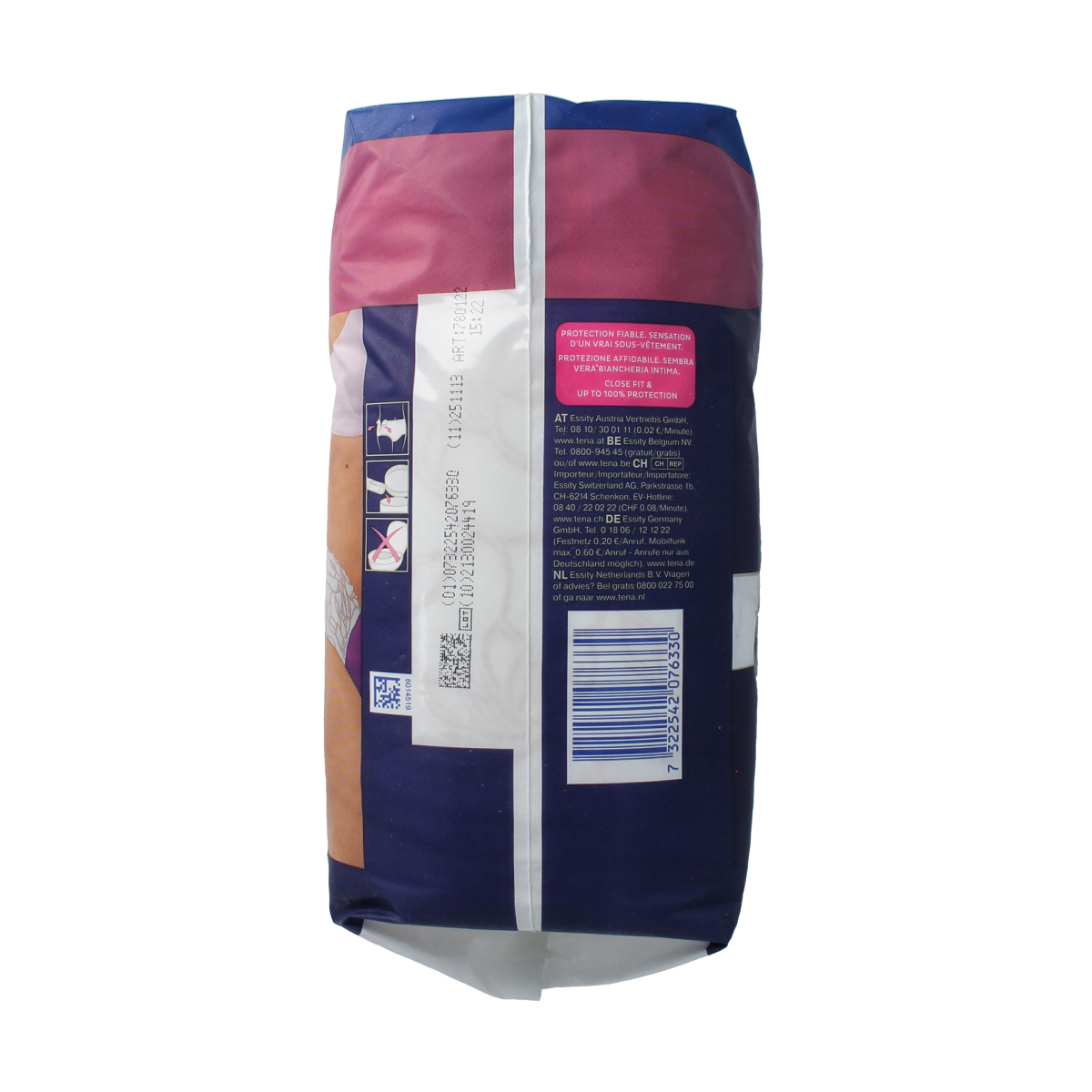 Tena Silhouette Plus low waist incontinence briefs, size L, 10-pack, with discreet, comfortable design for adult protection.