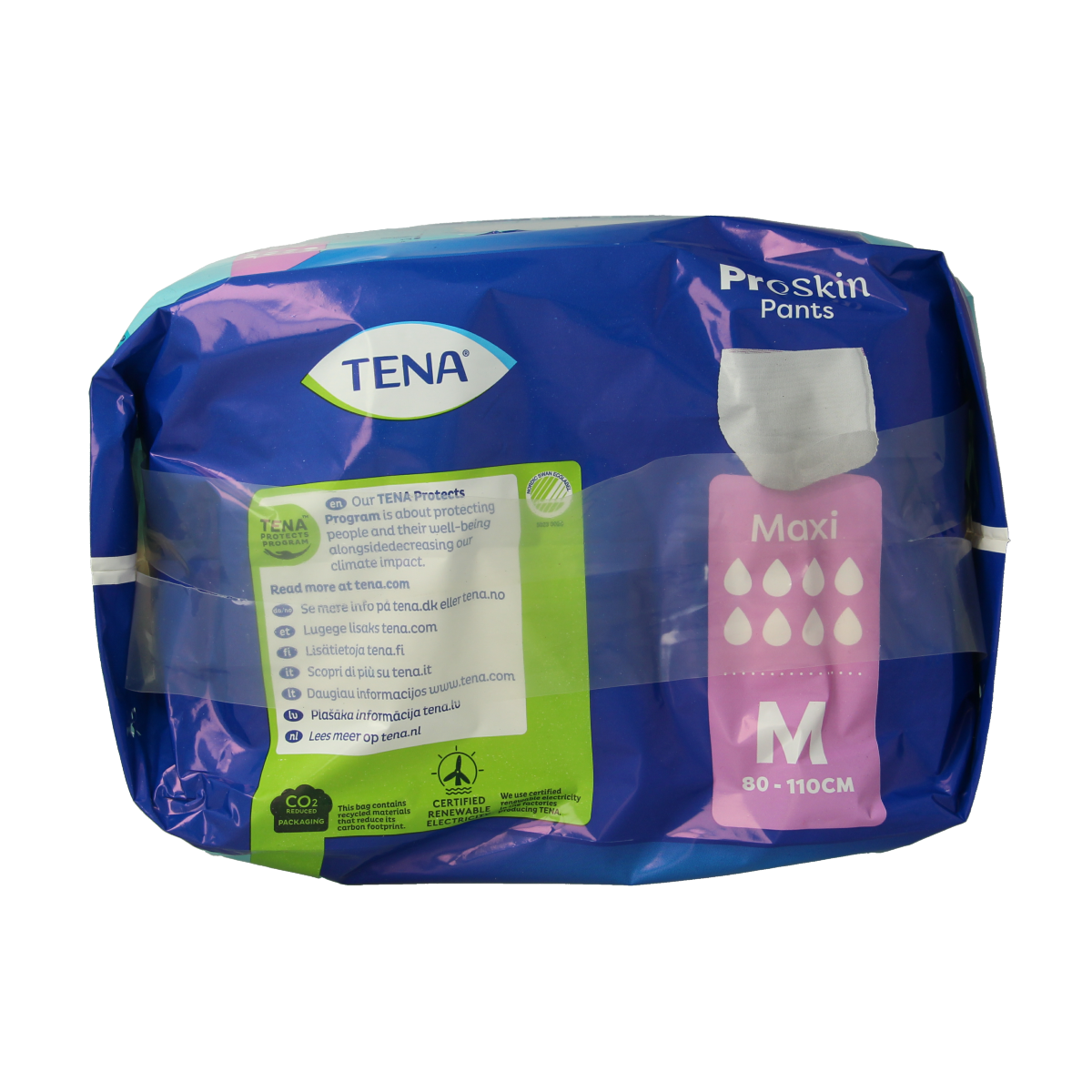 Tena Proskin Maxi Incontinence Pants in size M, pack of 10, designed for discreet and secure bladder protection.