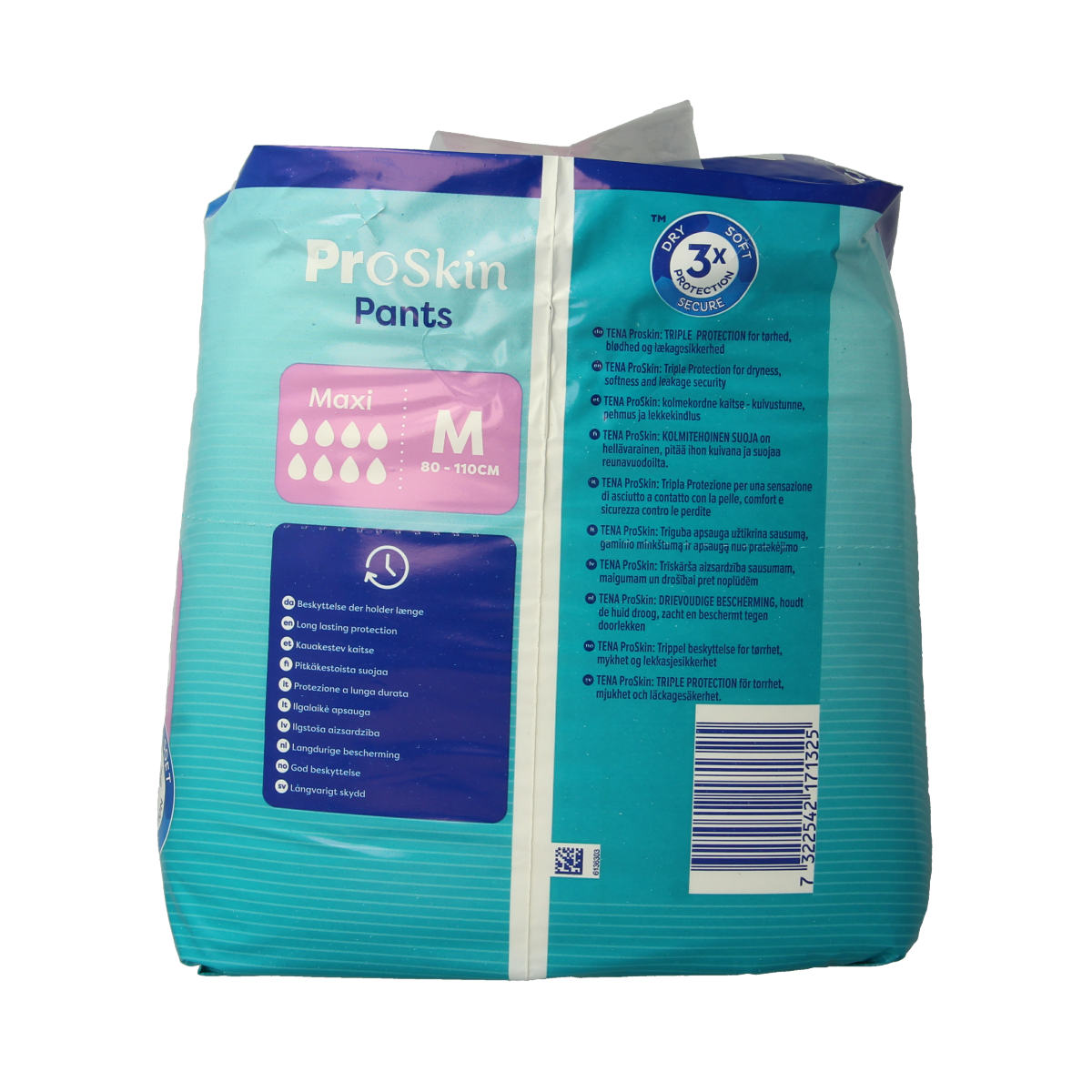 Tena Proskin Maxi Incontinence Pants size M, pack of 10, featuring discreet, absorbent incontinence protection.
