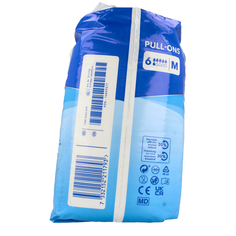 Attends Pull-ons incontinentie in maat M, 18 stuk, disposable incontinence underwear for moderate bladder control.