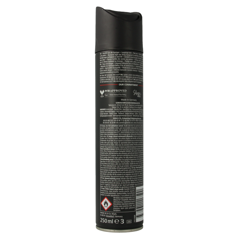 Taft hairspray power 250ml bottle, hair styling product with a spray nozzle, designed for strong hold and long-lasting style.