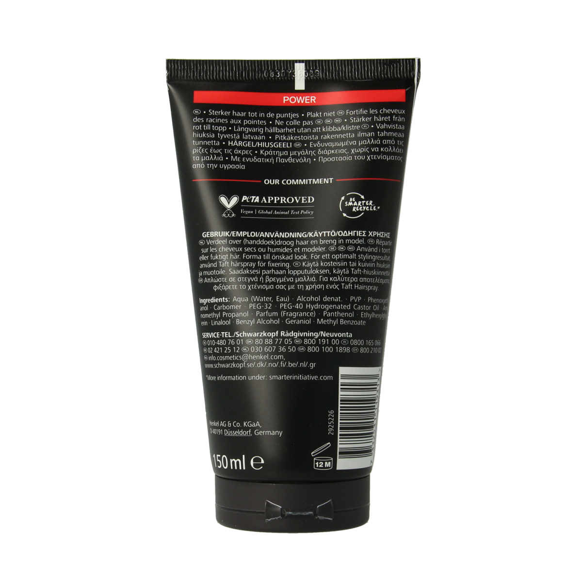 Taft Power gel tube 150.00 Milliliter