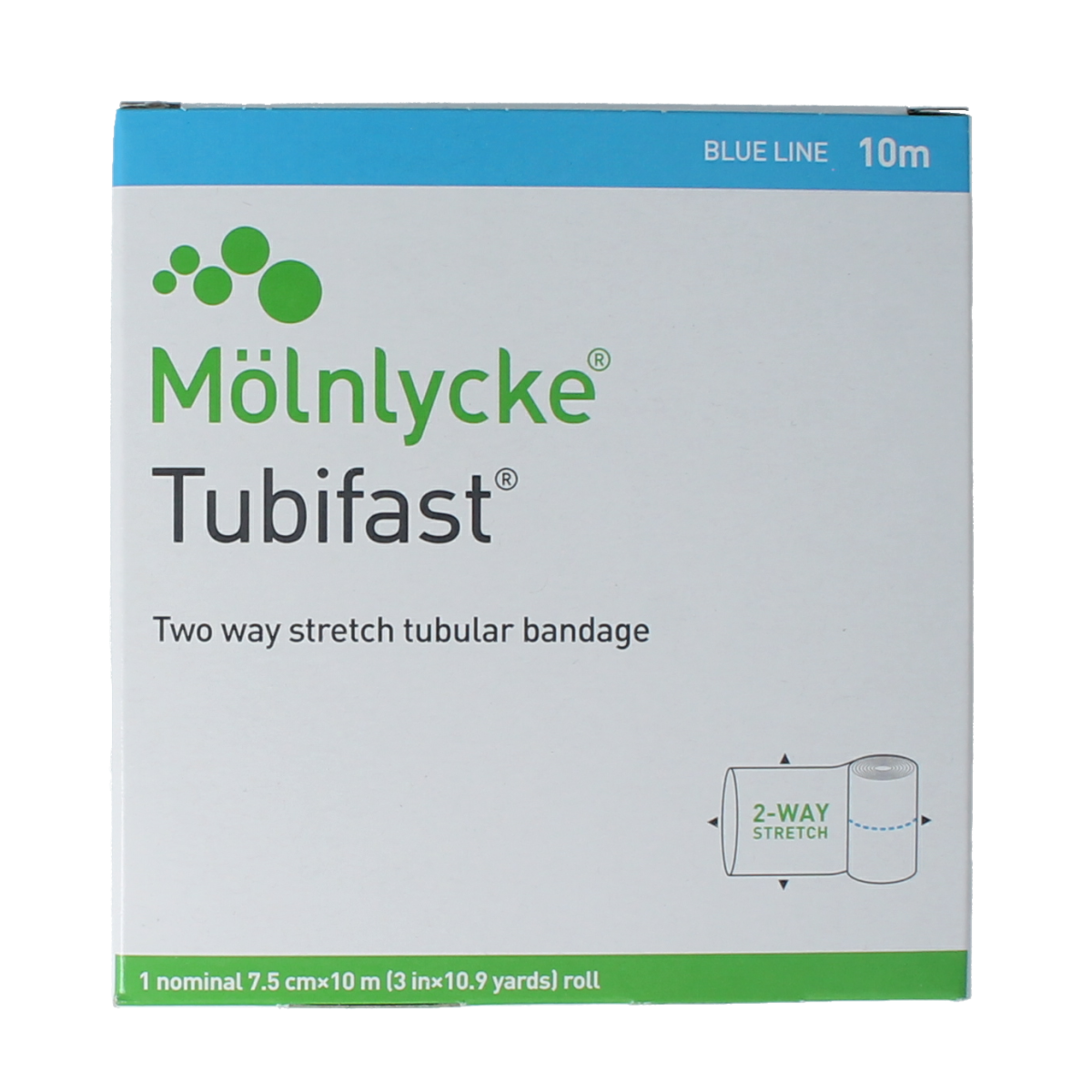 Tubifast BL 2-way stretch bandage roll, medical bunion and dressing tape, 1 pack, flexible elastic medical bandage.