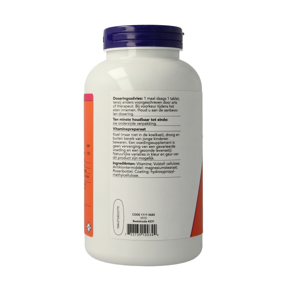 NOW C-1000 Sustained Release vitamin tablets with rosehip, 250 count, natural supplement for immune support.