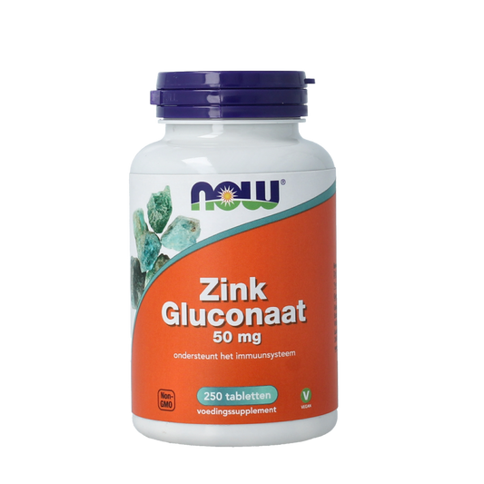 NOW Zink glucoraat 50mg 250.00 Tabletten