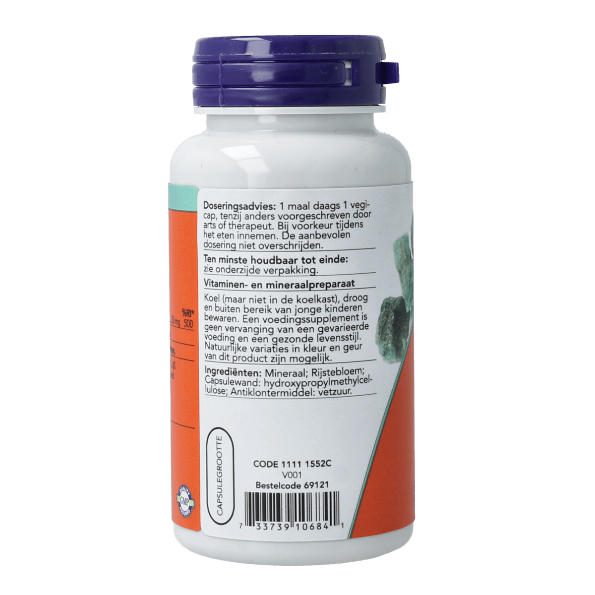 Vegetarian NOW Zink picolinaat 50mg mineral capsules in a bottle, dietary supplement for zinc intake.