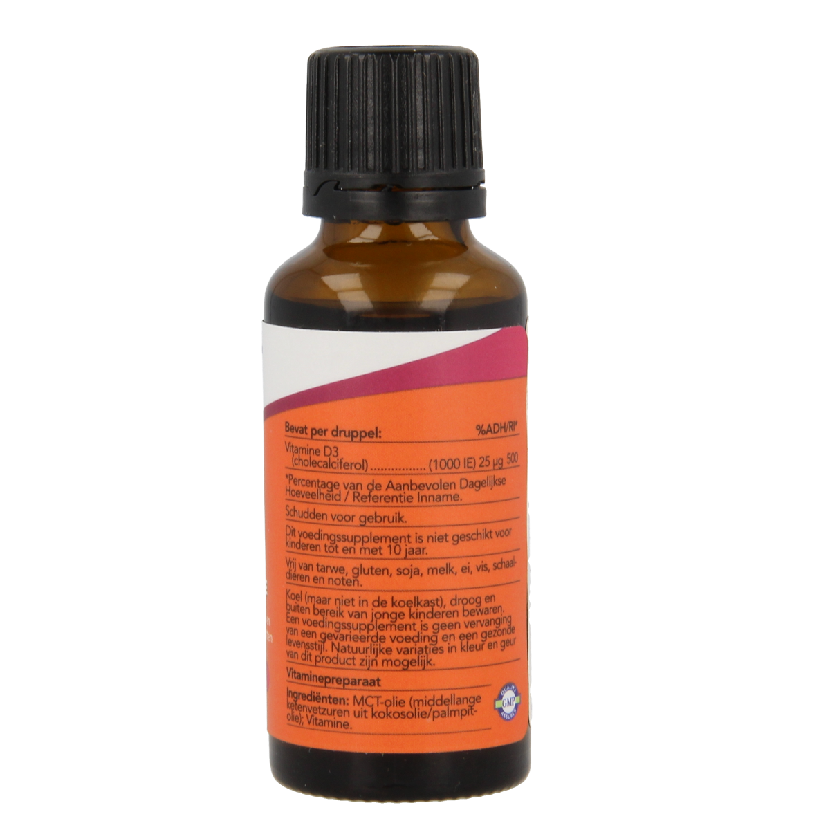 NOW Vitamin D3 drops 1000IU in a 30ml bottle, featuring a dropper for easy dosage, natural supplement for healthy bones.
