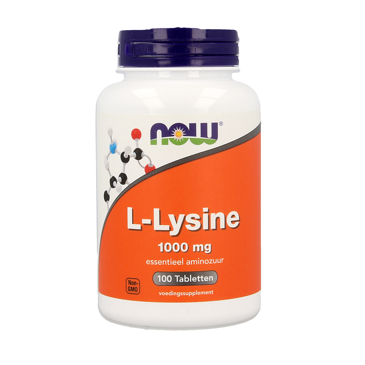 NOW L-Lysine 1000mg amino acids tablets, 100-count bottle, dietary supplement for immune support and overall health.