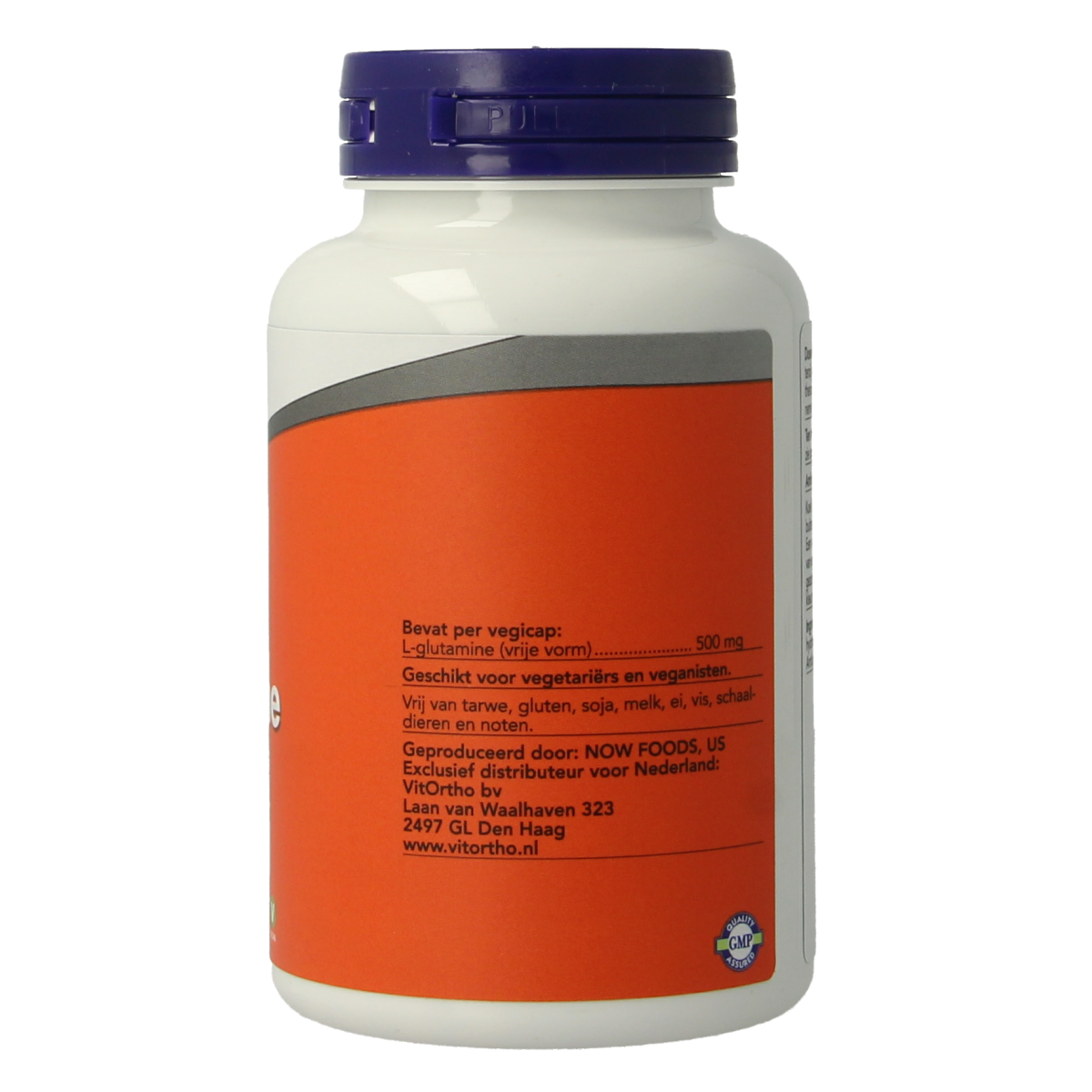 NOW L-Glutamine vegetarian capsules, 500mg, 120 count, supplement for amino acids, softgel capsules in bottle.