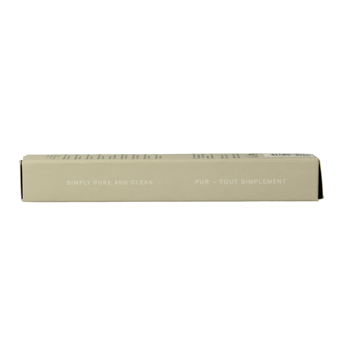 Idun Minerals mascara tube for lengthening lashes, 12ml, natural make-up product with black packaging and applicator brush visible