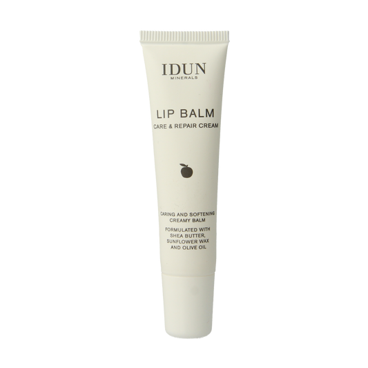 Idun Minerals Lipbalm for skincare, care and repair, 15ml, natural lip moisturizing cream with nourishing ingredients.