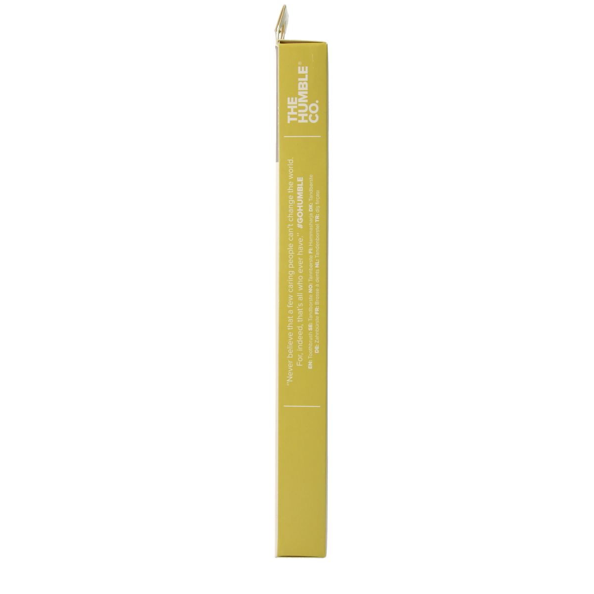 The Humble Co bamboo medium toothbrush with yellow handle, eco-friendly design, and soft bristles for gentle cleaning.