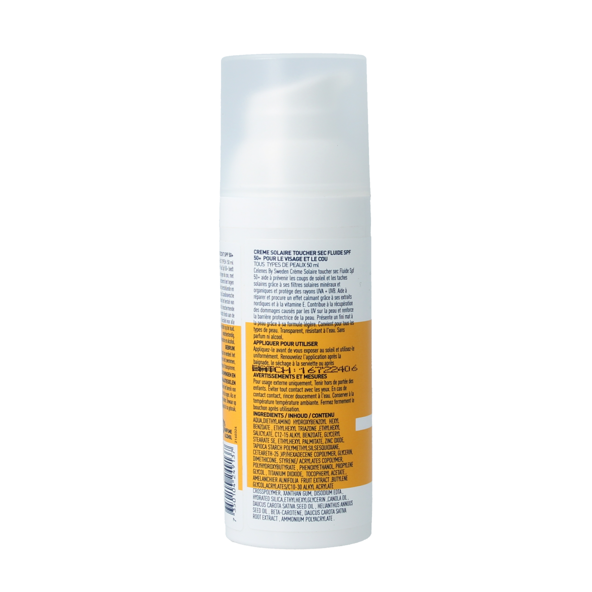 Celenes Herbal dry touch sunscreen fluid SPF50 in 50ml bottle, sun protection lotion with herbal ingredients.
