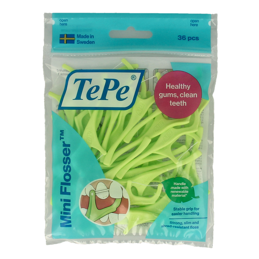 TePe Flosser mini 36-piece pack of interdental cleaners and flossers for effective oral hygiene.