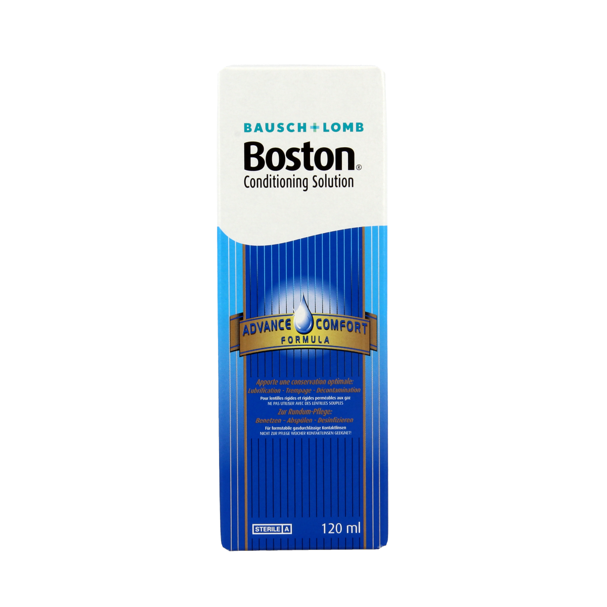 Bausch & Lomb Boston solutions hard lens cleaning and conditioning solution bottle, 120ml, optiek product for contact lenses