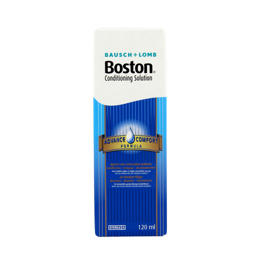 Bausch & Lomb Boston solutions hard lens cleaning and conditioning solution bottle, 120ml, optiek product for contact lenses