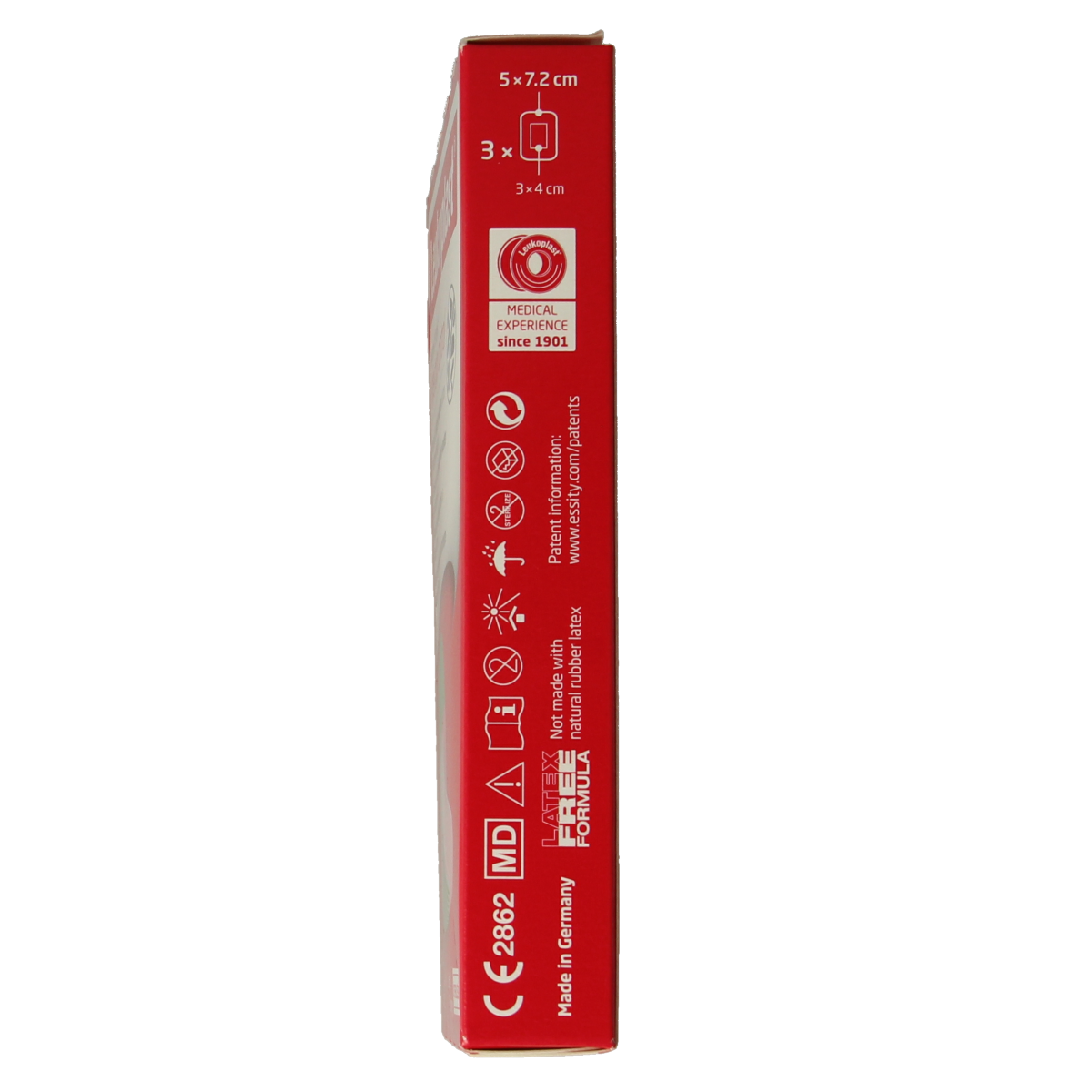 Leukomed Sorbact infection control dressings, 5x7.2cm, pack of 3, sterile wound dressings for infection management.