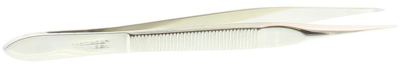 Malteser steel splinterpincet 9cm with nickel finish, ideal for precision handling in metalworking or jewelry making.