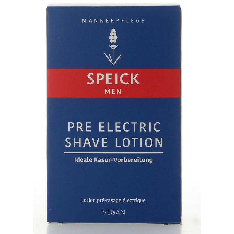 Speick Pre Shave Lotion in a 100ml bottle, facial skincare product for prep and soothing skin before shaving.