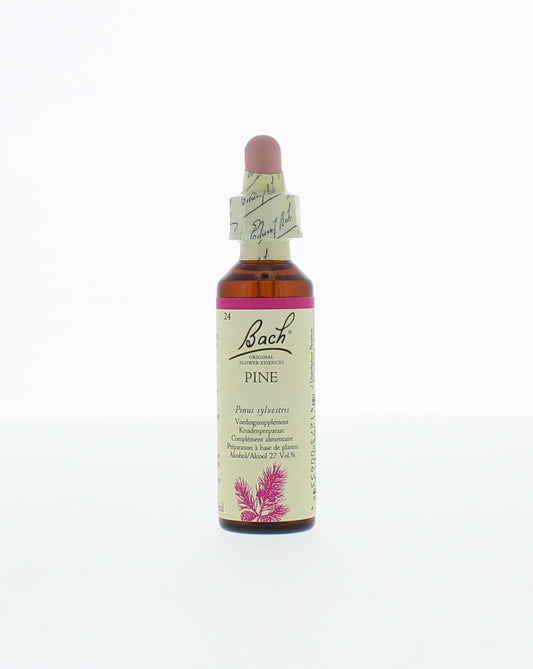 Bach Pine herbal remedy bottle, 20ml, with label showing herbal preparation from the Bach Kruidenpreparaten line.