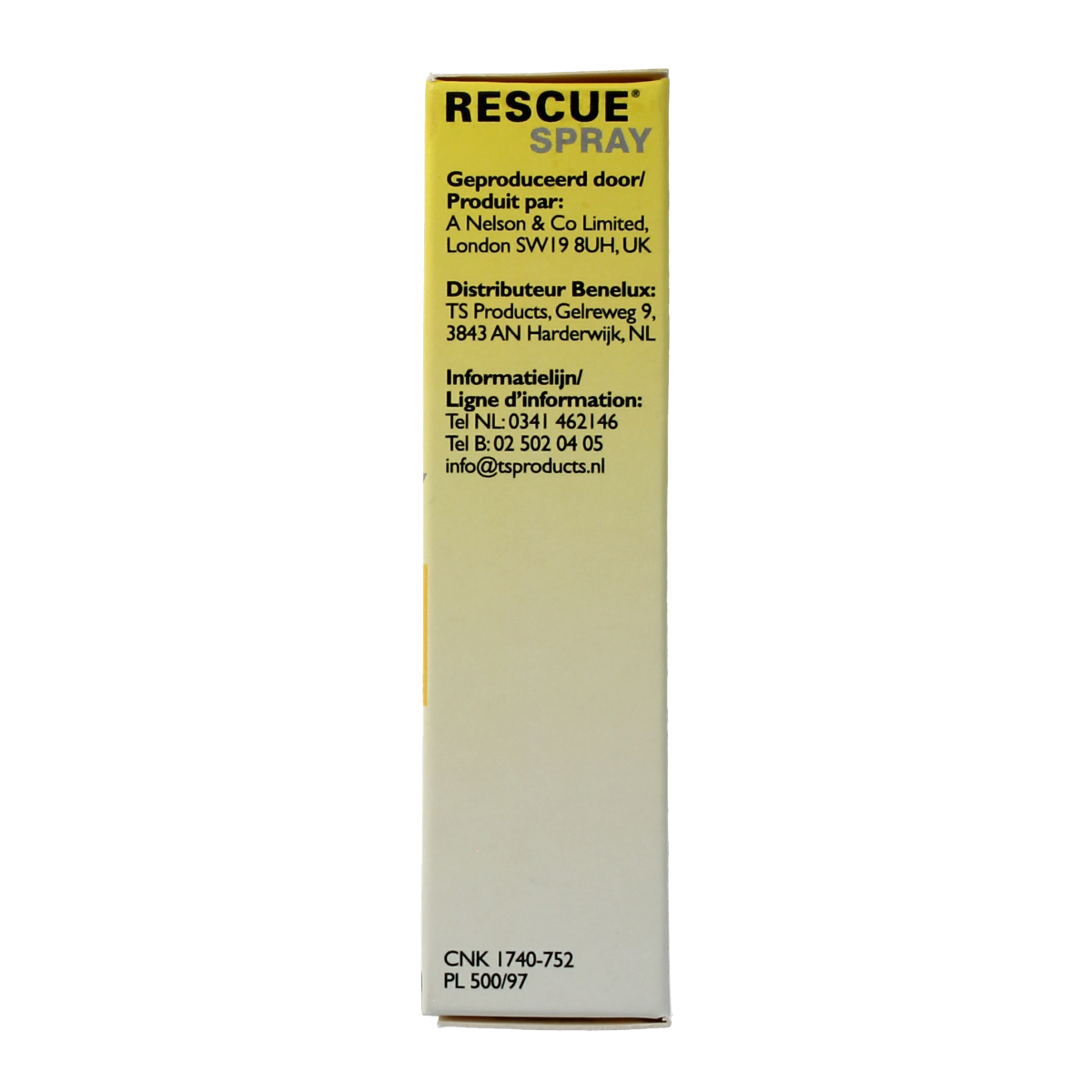Bach Rescue Rescue Remedy spray in 20ml bottle, herbal remedy from Bach Rescue brand, with a clear spray nozzle and label.