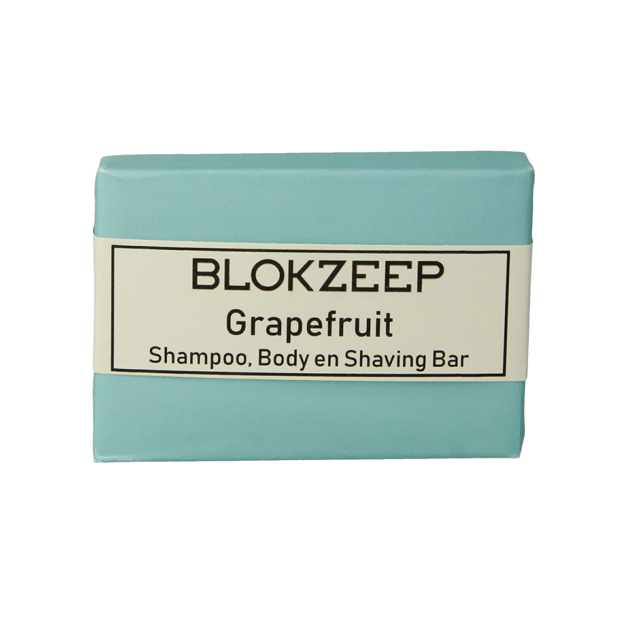 Blokzeep grapefruit shaving bar in 100g, natural soap for shaving and hair removal, with a fresh citrus scent.