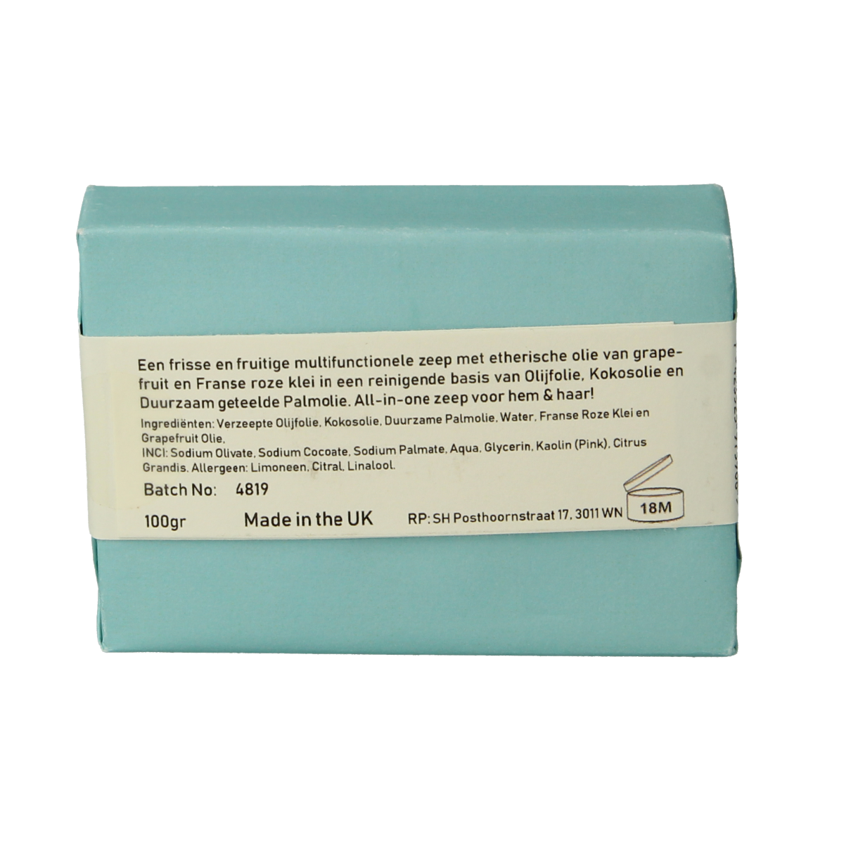 Blokzeep grapefruit shaving bar for smooth skin, 100g, natural soap suitable for shaving and hair removal.