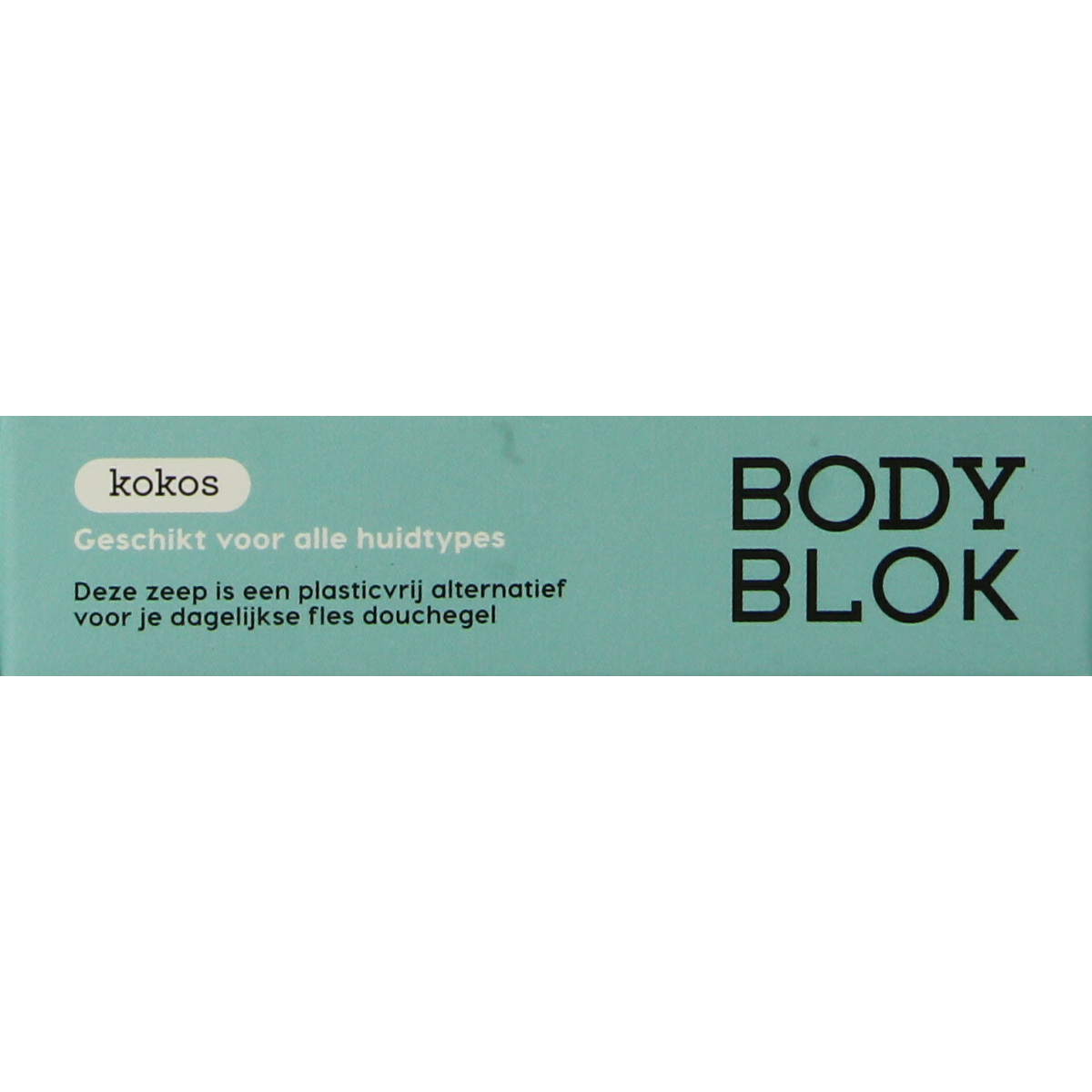 Blokzeep Kokos Body Bar for bath and shower, 100 grams, natural coconut-scented soap bar with textured surface.