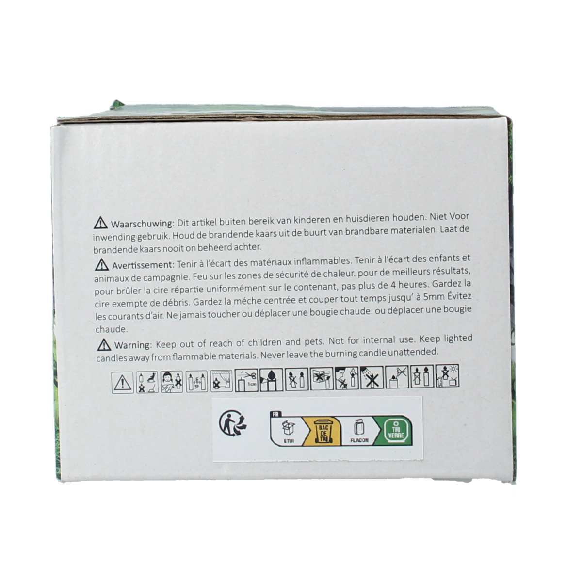 Green Tree gemstone candle with green inner growth, weighs 256 grams, featuring a vibrant green gemstone design.
