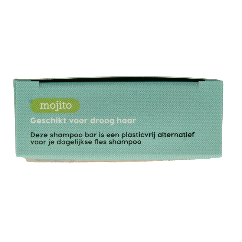Blokzeep Mojito Shampoobar for hair care, 60 grams, natural soap bar with fresh mojito scent and herbal ingredients.
