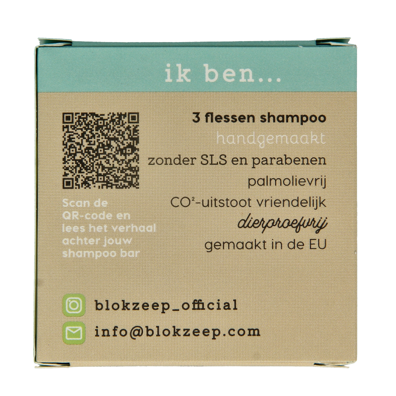 Blokzeep Mojito Shampoobar for hair care, 60 grams, natural soap bar with fresh mojito scent and botanical ingredients.