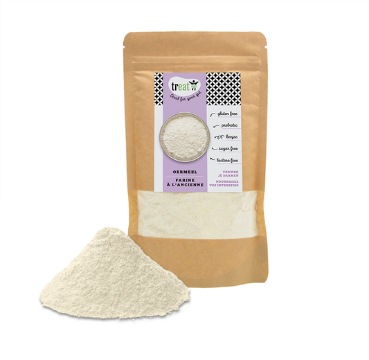 Gluten-free Treat Oermeel baking mix in a 500g package, ideal for gluten-free baking and cooking.