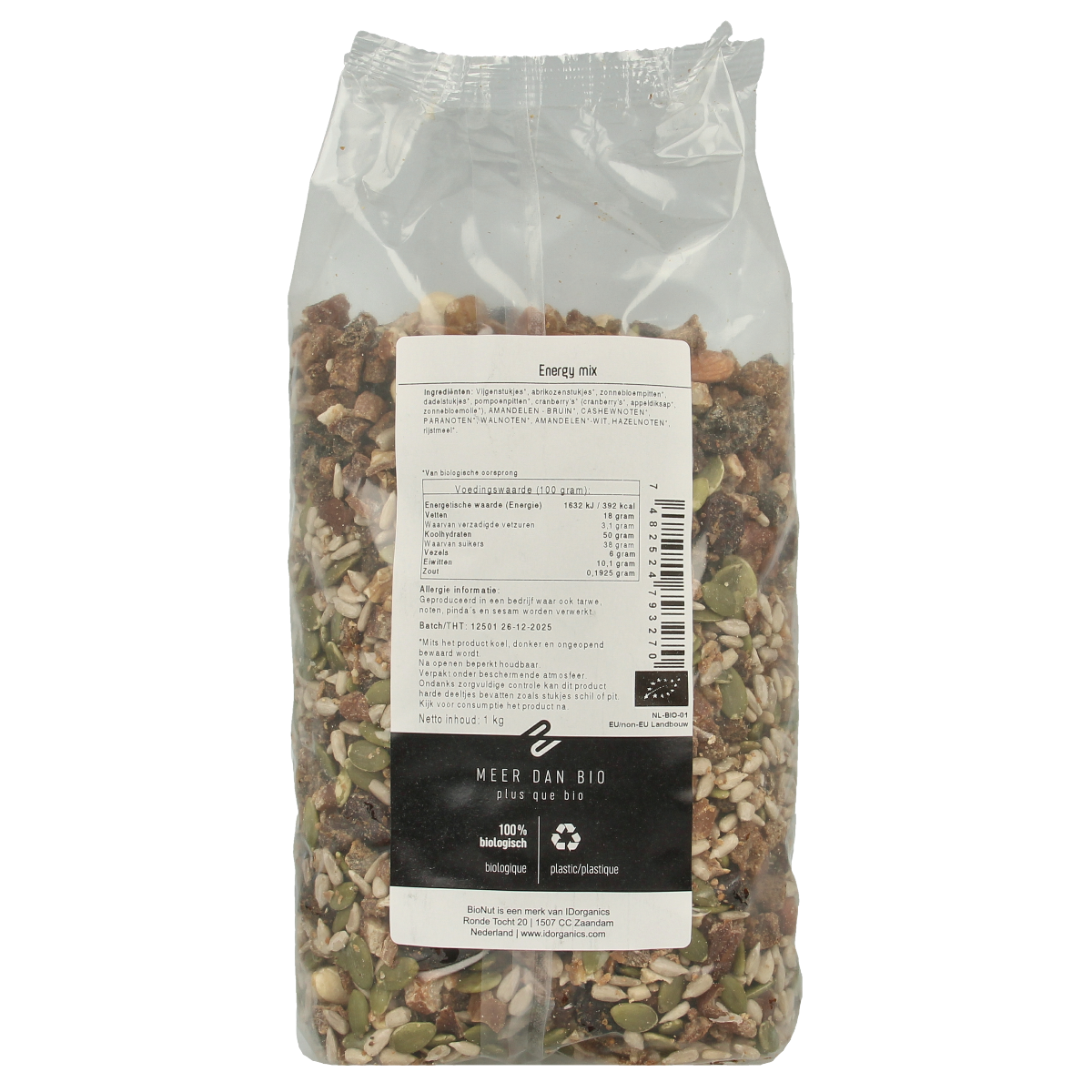 Bionut Energy Mix bio superfoods in a 1kg package, featuring a colorful blend of raw superfood ingredients.