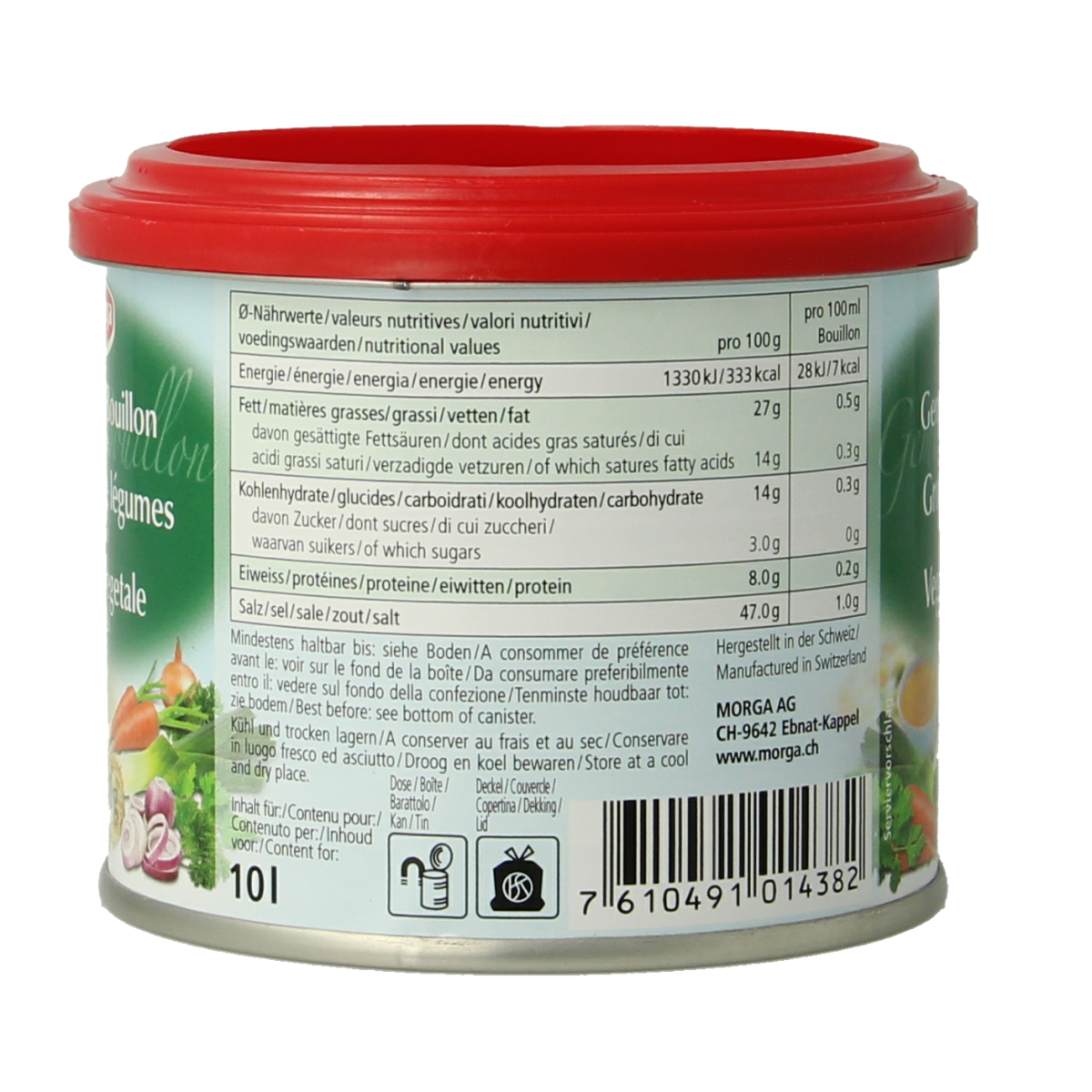Morga Groentebouillon paste in 200g jar, versatile vegetable bouillon for soups and broths