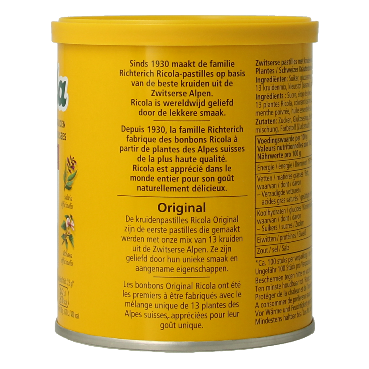 Ricola Original herbal cough drops in a 250g package, showcasing the classic Swiss herbal lozenges on the packaging