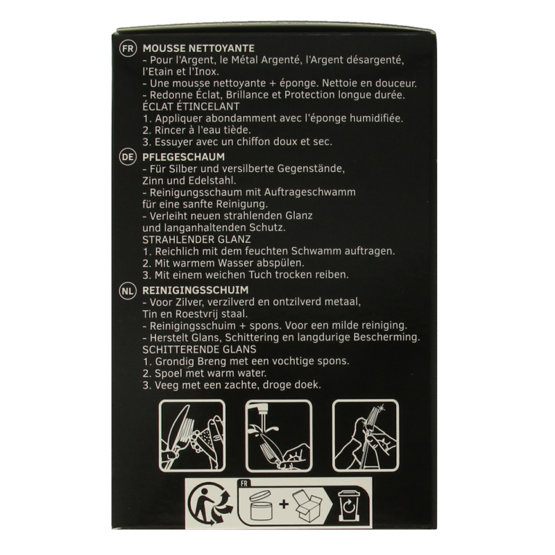 Hagerty Silver Foam Multimetal cleaner in 185g container, designed for polishing and cleaning silver and other metals.